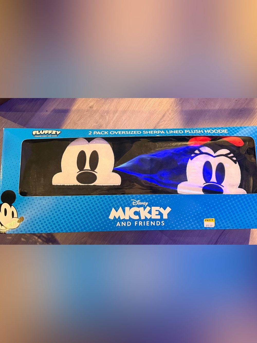 Disney Mickey and Friends Oversized Sherpa Lined Sherpas set of 2